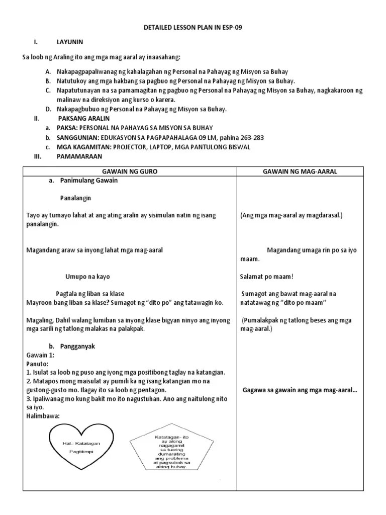 7 Es Detailed Lesson Plan In English 1 Light Potential Energy