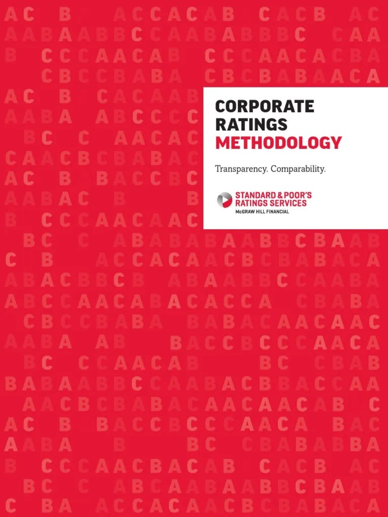 Corporate Ratings Methodology PDF Credit Rating Standard & Poor's