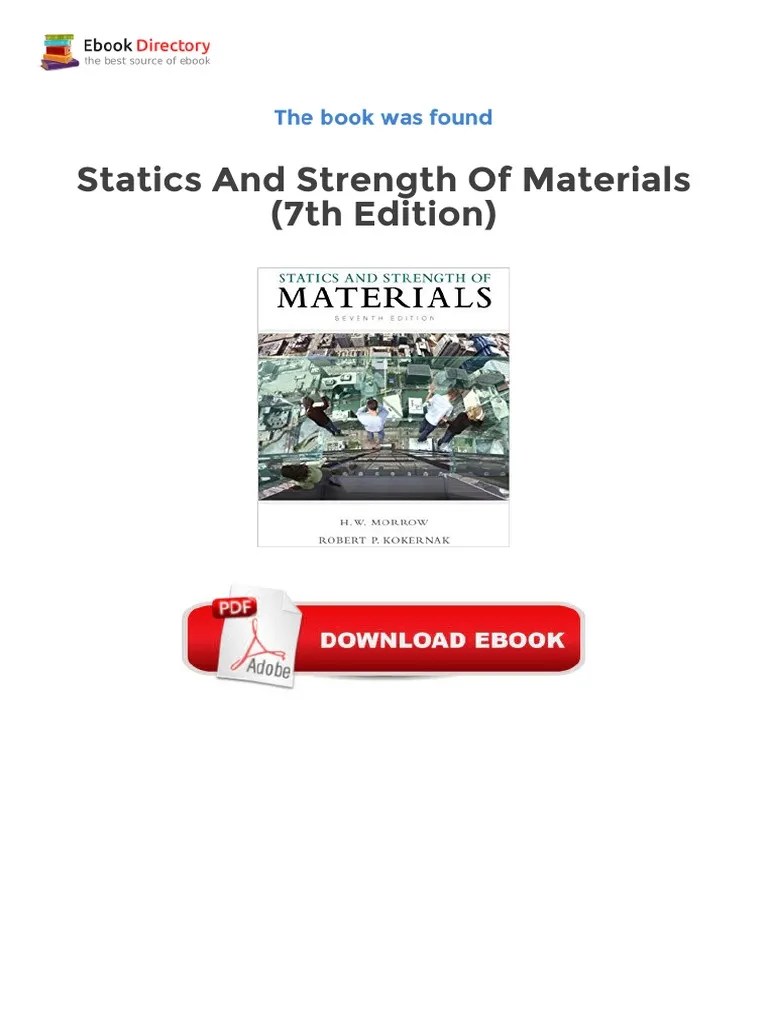 Review (PDF) Statics and Strength of Materials 7th Edition PDF