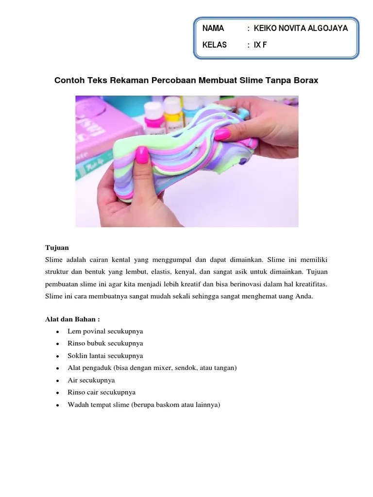 Membuat Slime | PDF