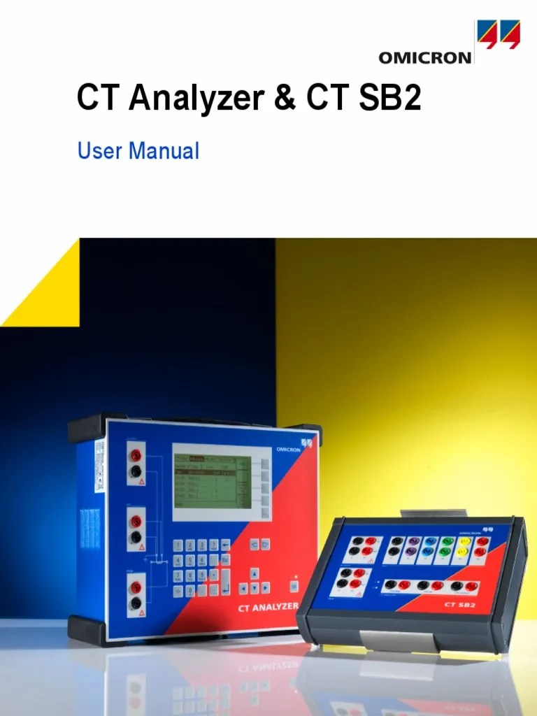CT Analyzer Omicron | PDF | Transformer | Computer Keyboard