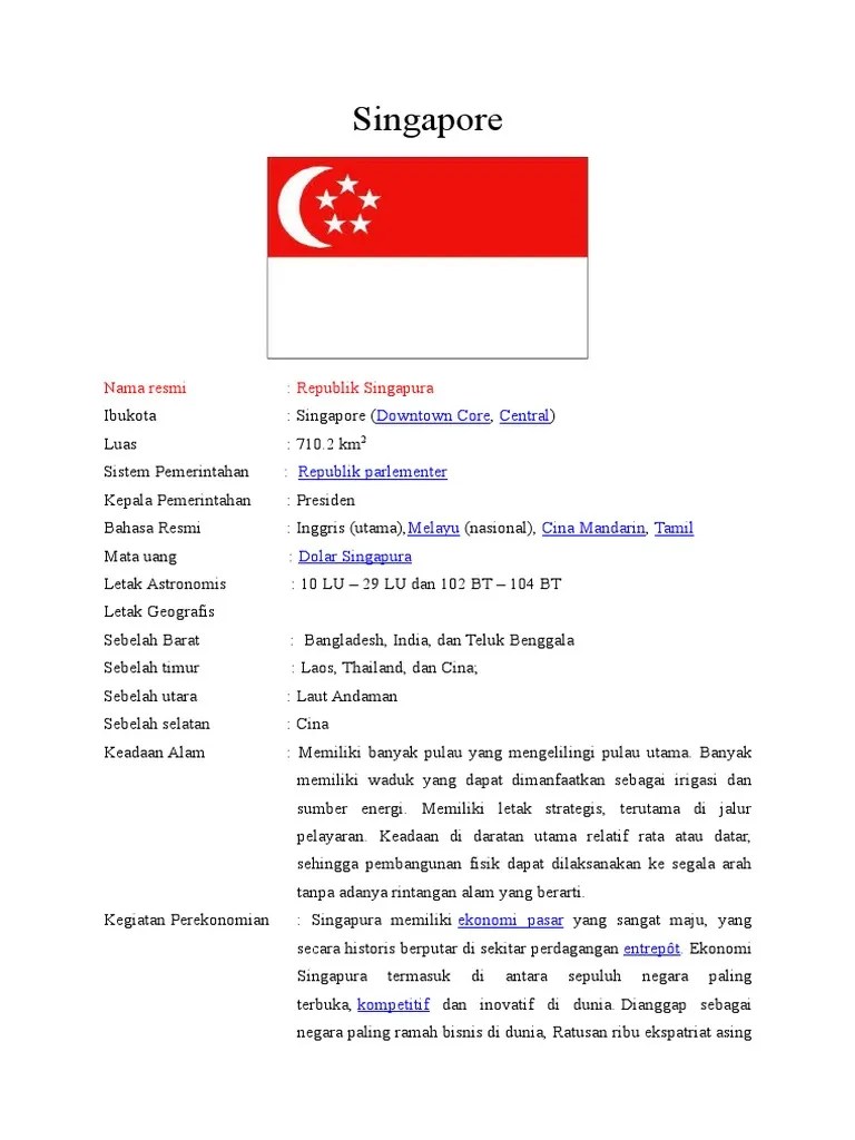 Profil Negara Singapura | PDF