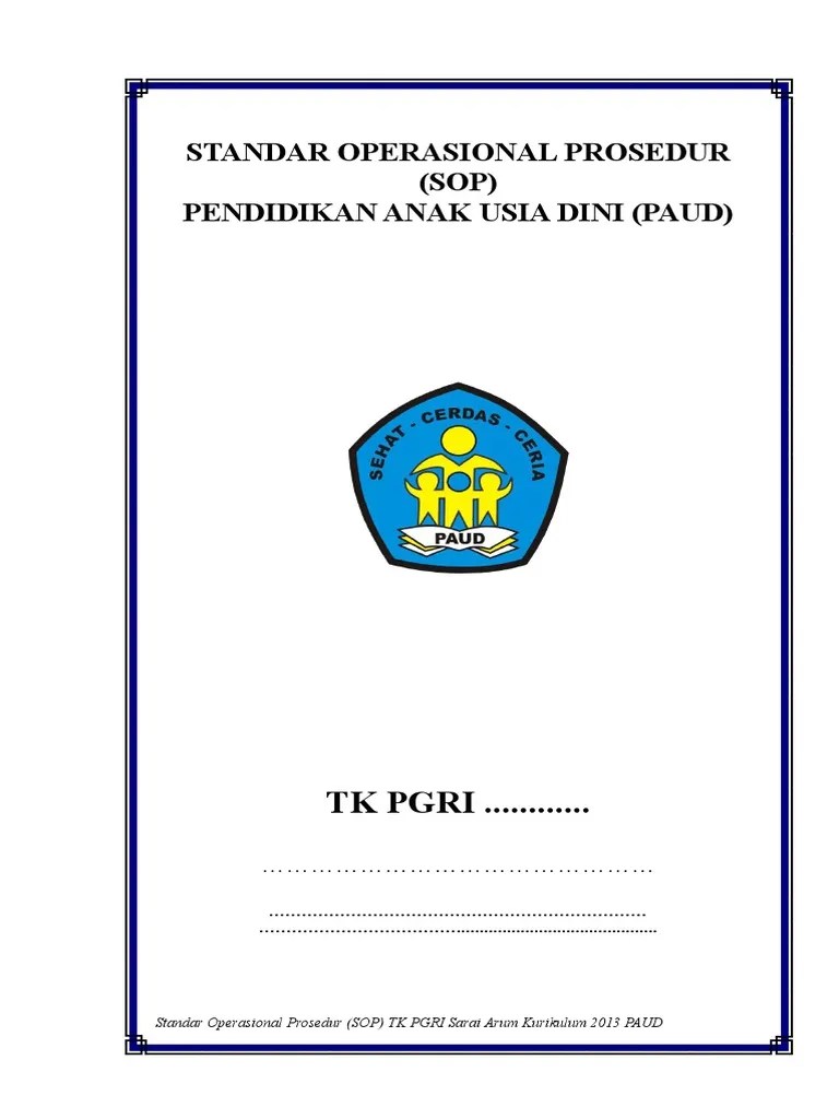 SOP (Standar Operasional Prosedur PAUD KTSP PAUD TK 2019 PDF