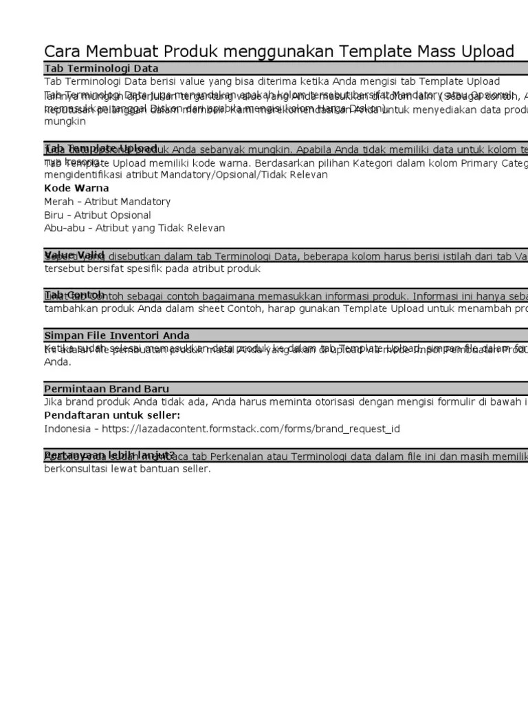 ProductCreationTemplate 2019-04-09 | PDF