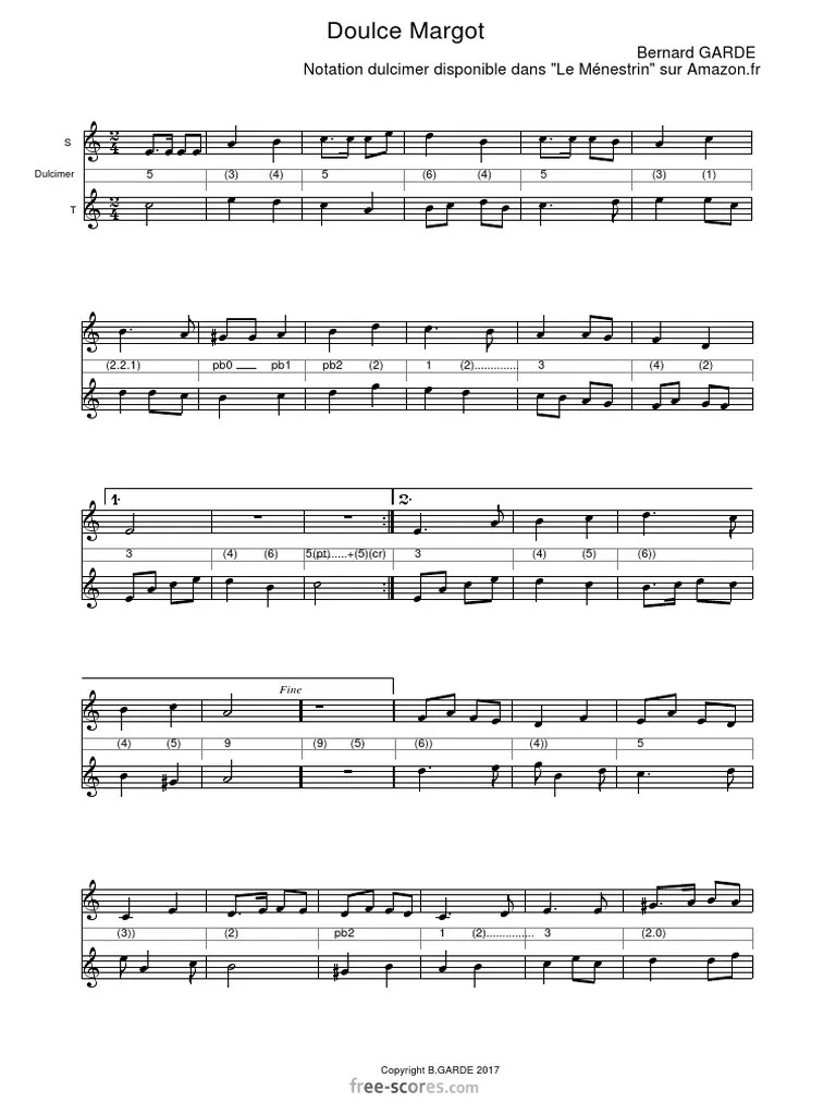 Dulcimer Sheet Music PDF