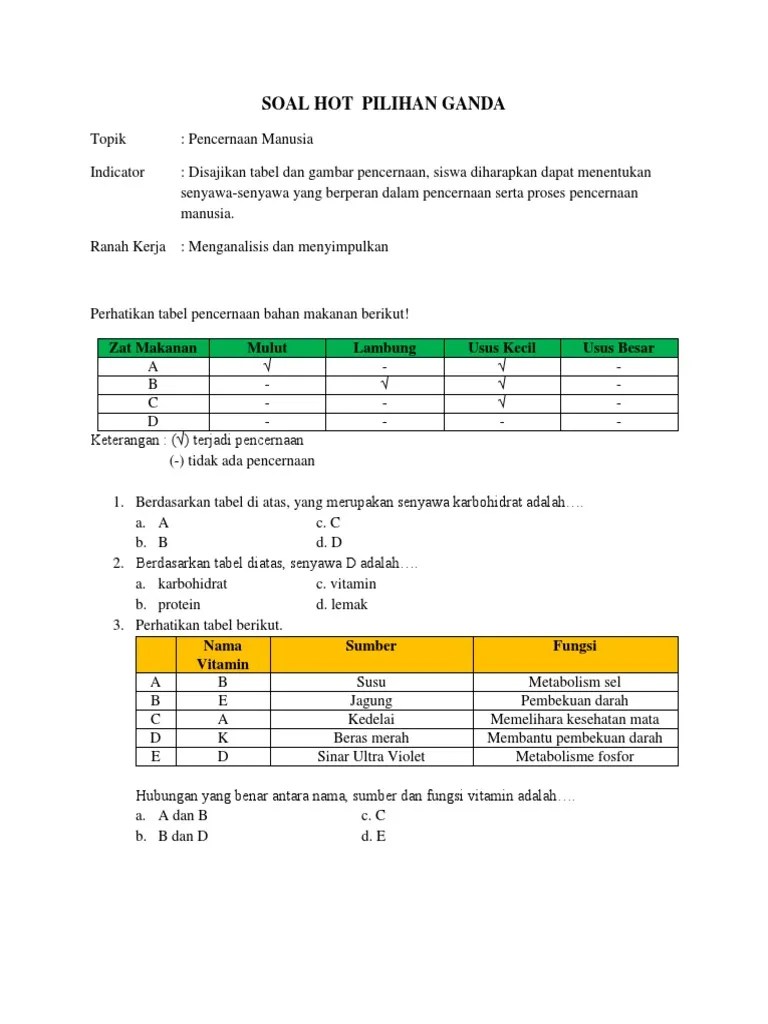Contoh Soal Hots | PDF