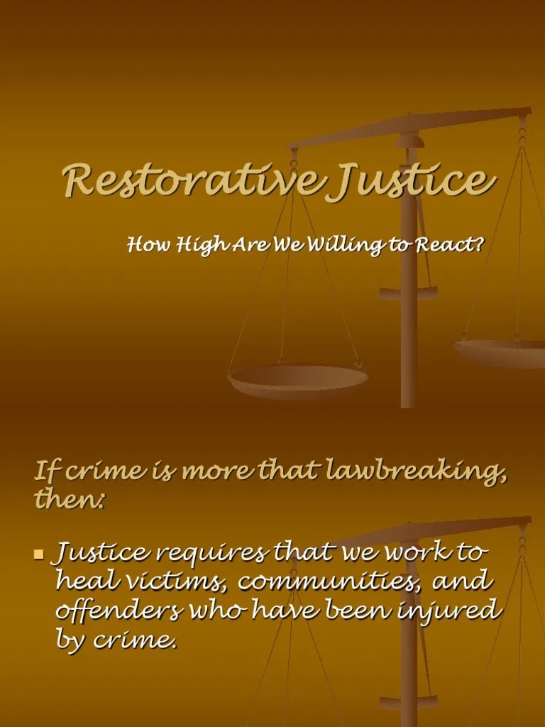Restorative Justice PDF Restorative Justice Juvenile Delinquency
