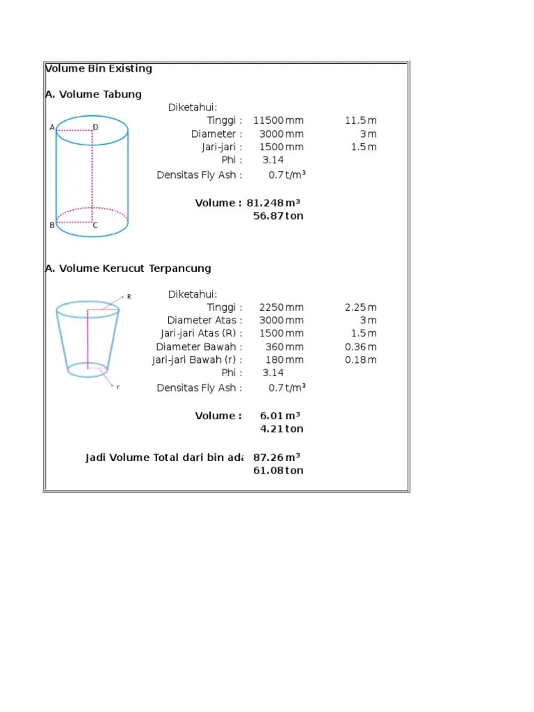 Perhitungan Volume Bin PDF