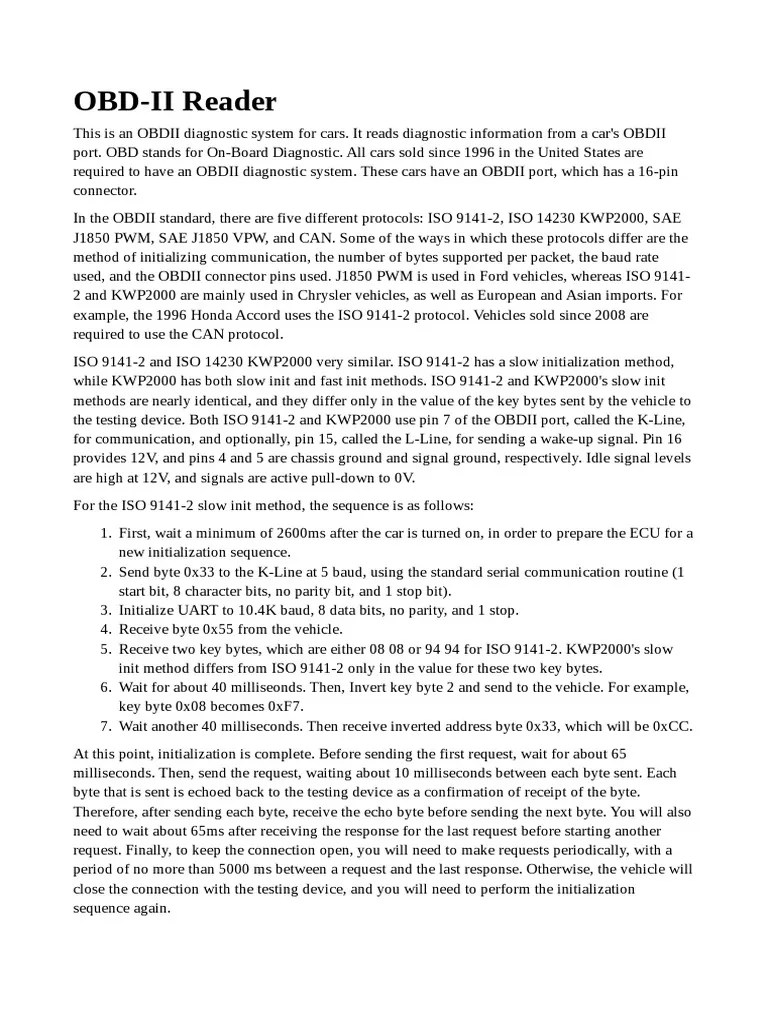 Iso 9141 | PDF | Telecommunications | Computing