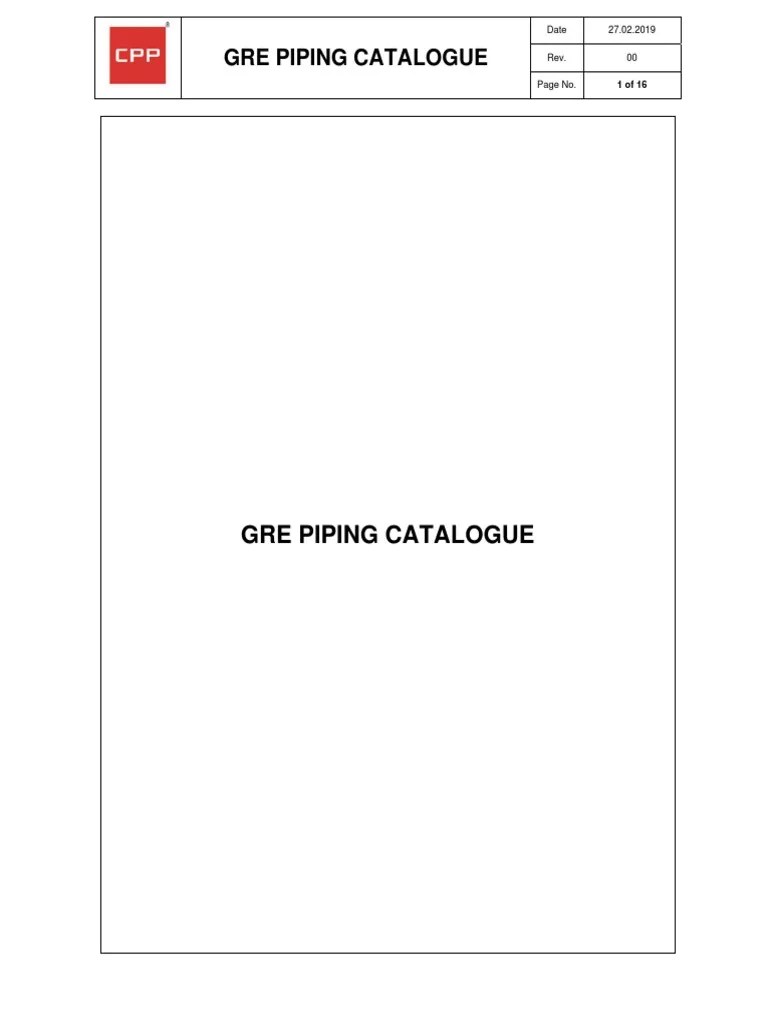 GRE Piping Catalogue Dimension Details and Fittings Specifications
