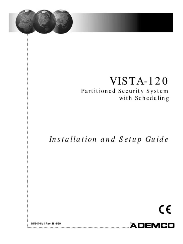 Vista120 Installation Manual PDF Security Alarm Access Control