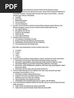 Soal Wawasan Nusantara | PDF