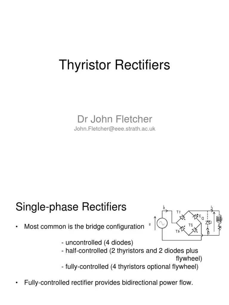 WK 5 FullWave Thyristor Rectifiers PDF Rectifier Root Mean Square
