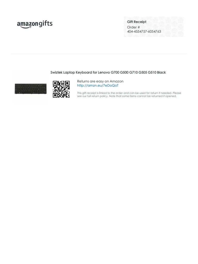 Amazon Gift Receipt PDF