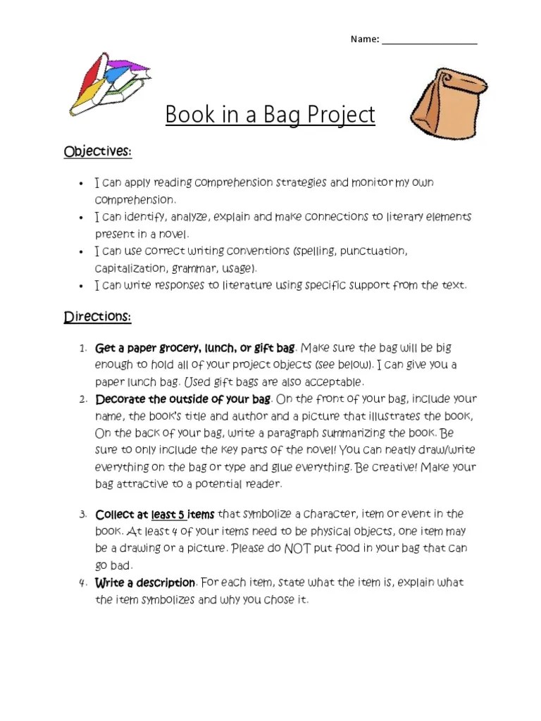 Book in A Bag Project Objectives PDF