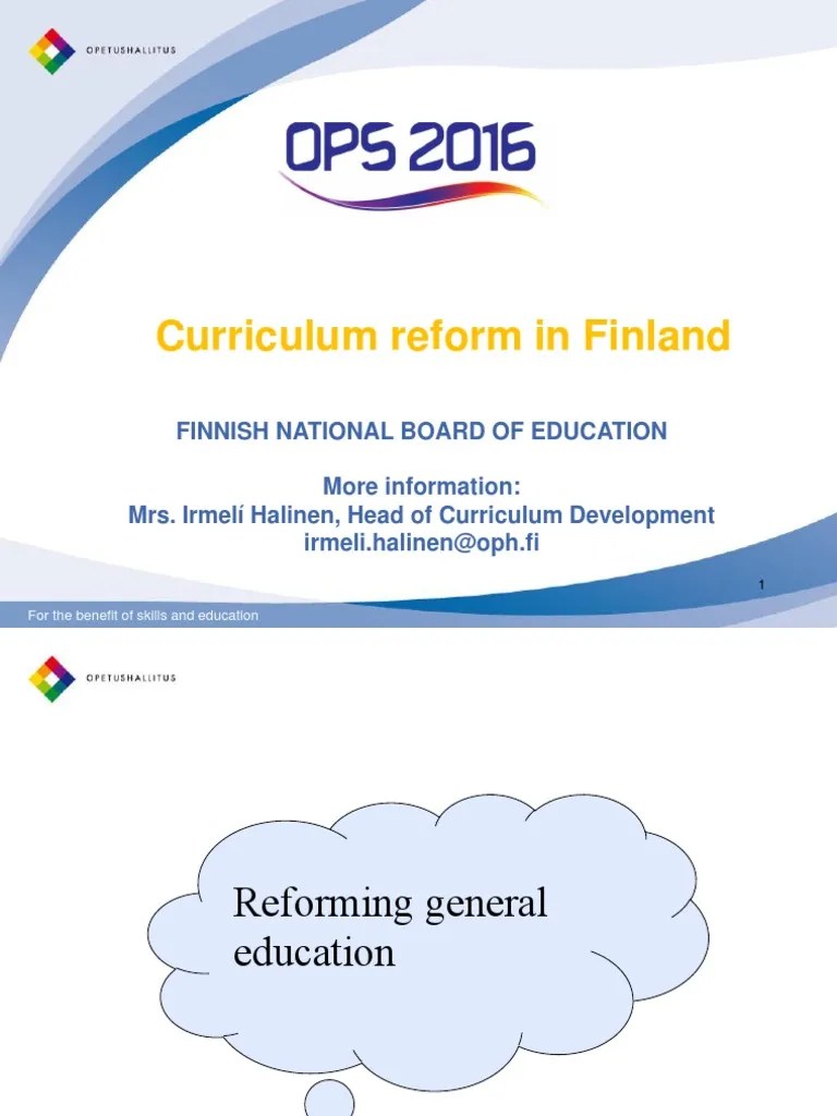 Curricula in Finland PDF Curriculum Pedagogy
