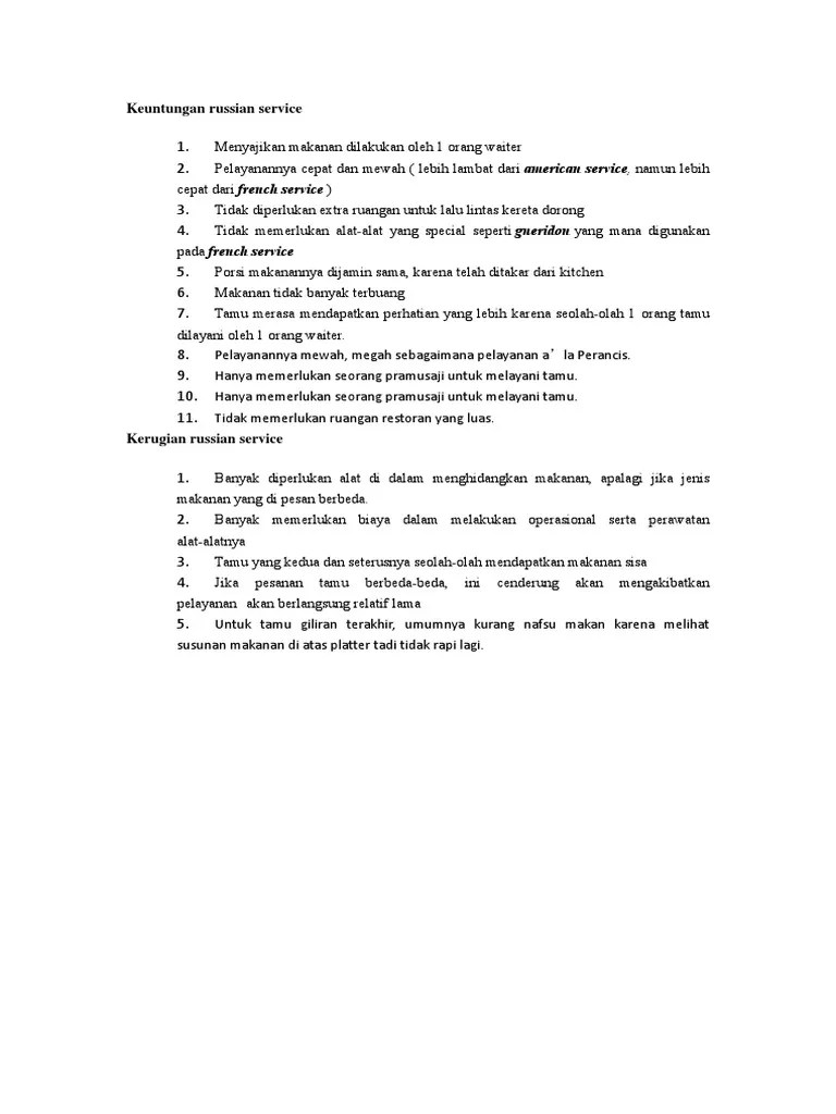 Kelebihan Dan Kekurangan Russian | PDF