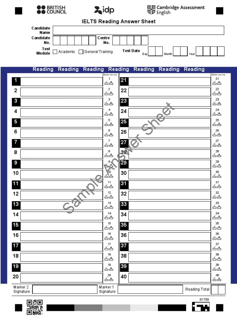 Ielts answer sheet Applied Linguistics Language Education