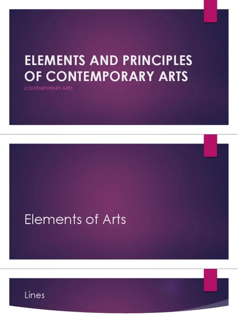 Elements and Principles of Contemporary Arts PDF Color Vision