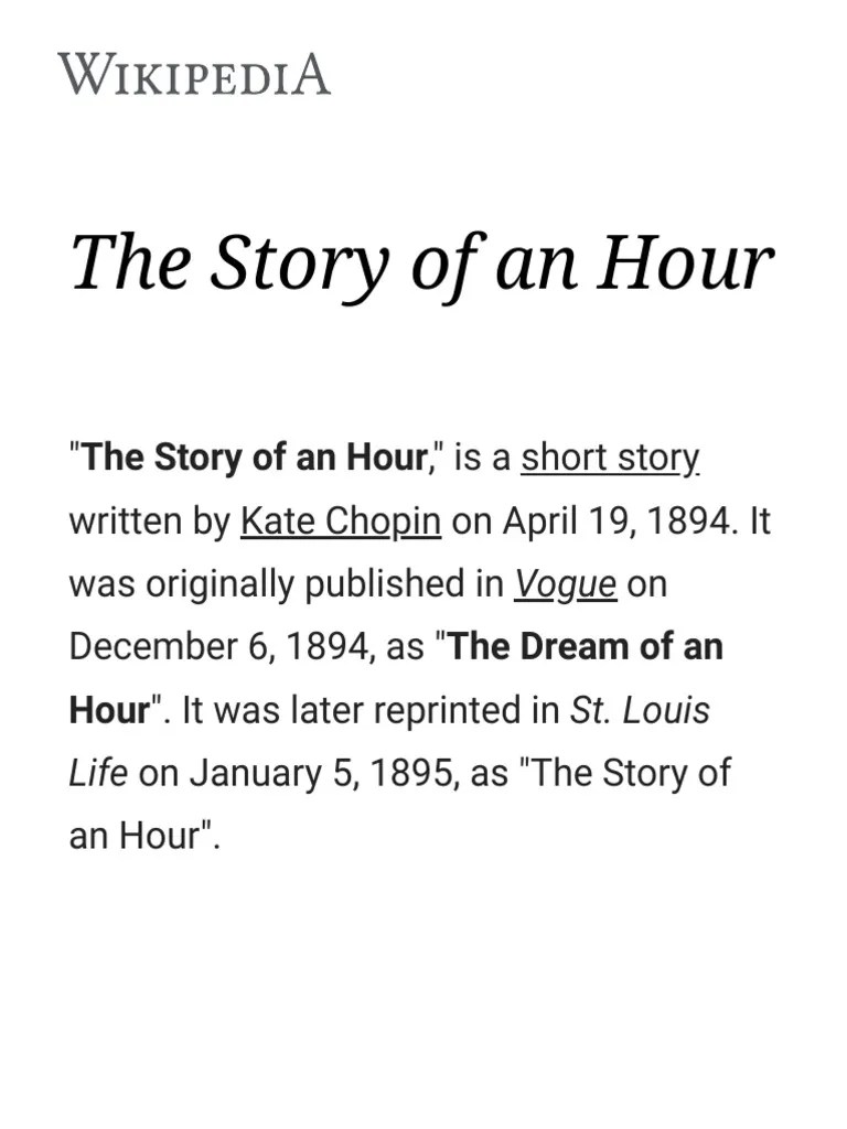 A Story of Liberation and Tragedy An Analysis of Kate Chopin's Short