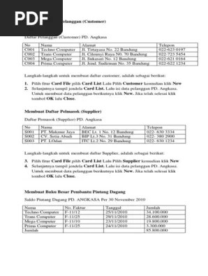 Membuat Daftar Pelanggan | PDF