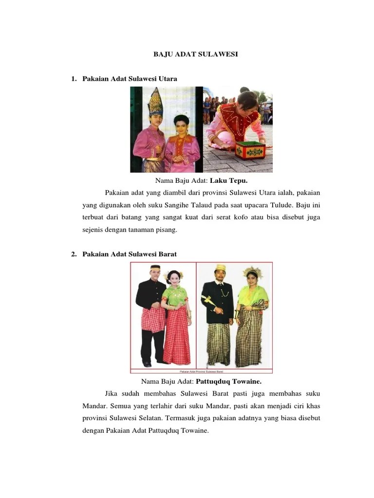 Baju Adat Sulawesi | PDF