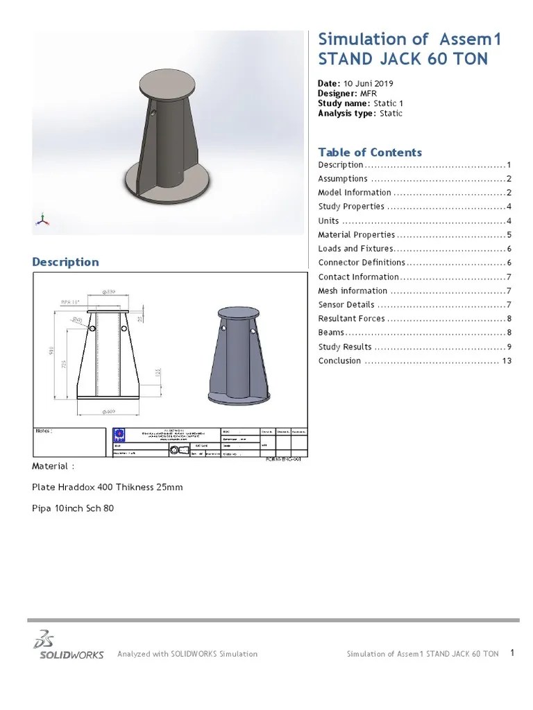 Stand Jack 60 Ton MTN Tinggi 910 PDF Young's Modulus Strength Of