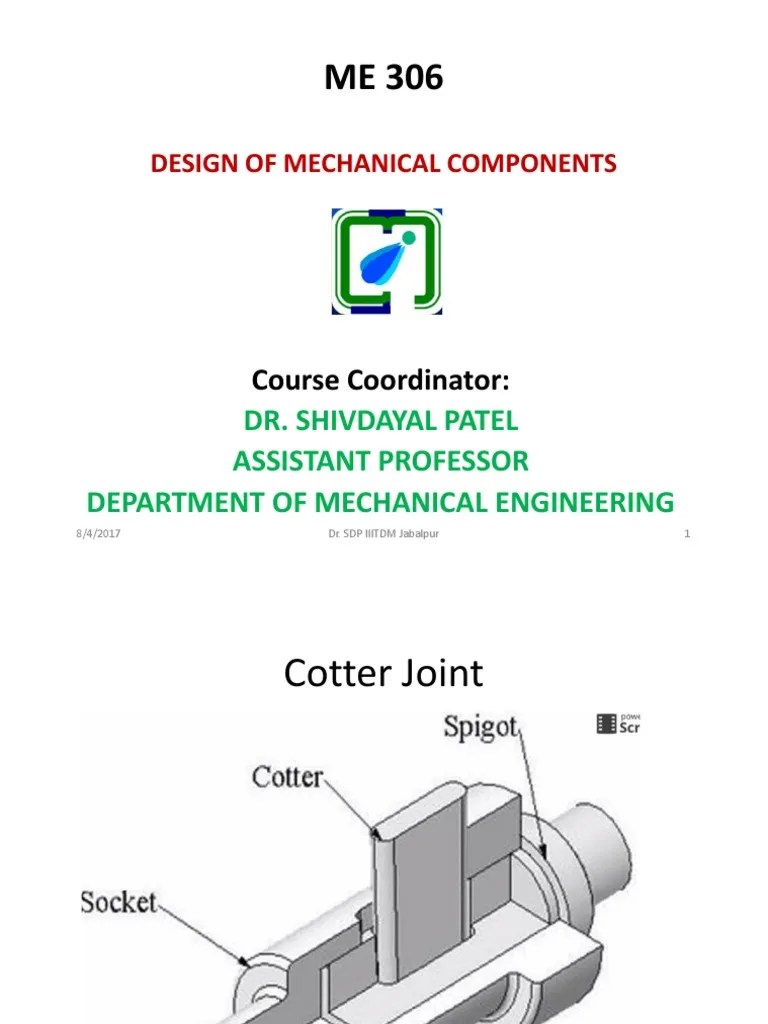 Cotter Joint Design PDF PDF Bending Piston