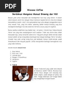 Materi Manual Brewing | PDF