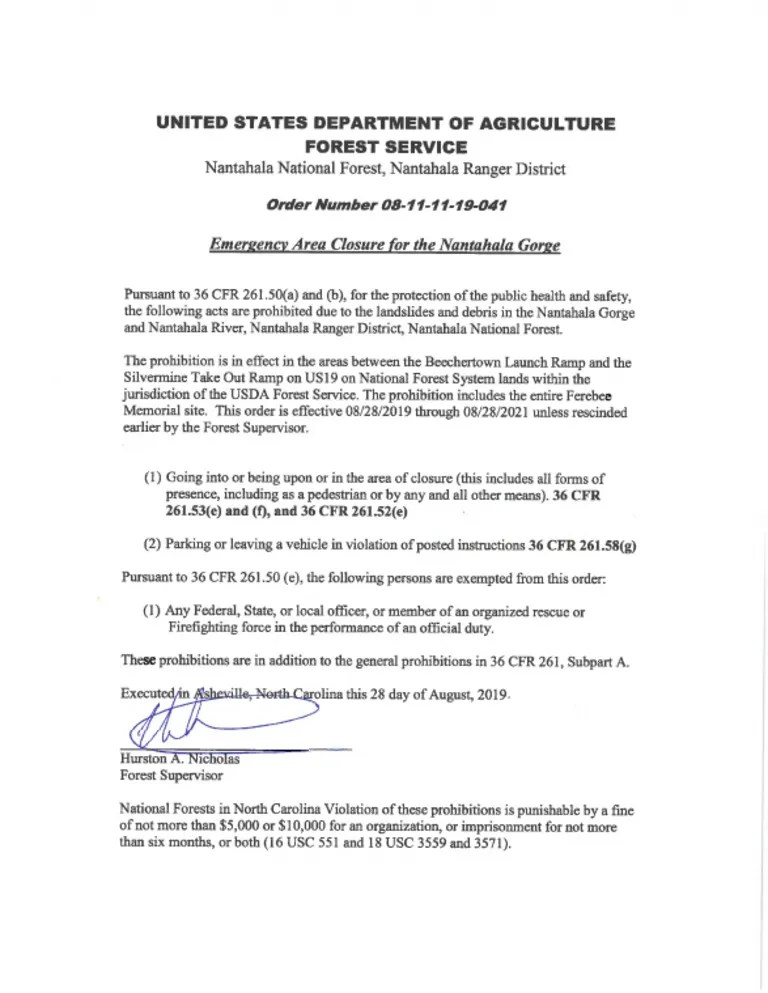 Emergency Closure Order PDF