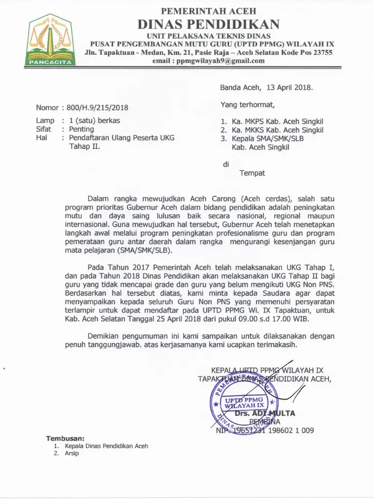 UKG Tahap II Singkil | PDF