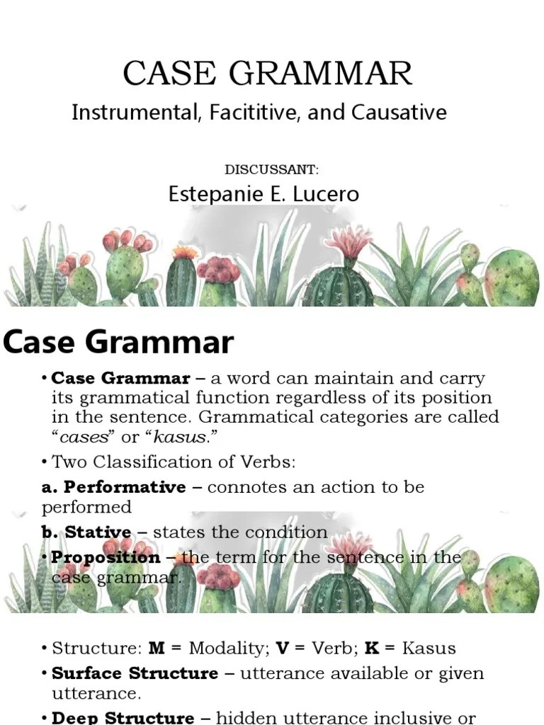 Case Grammar PDF