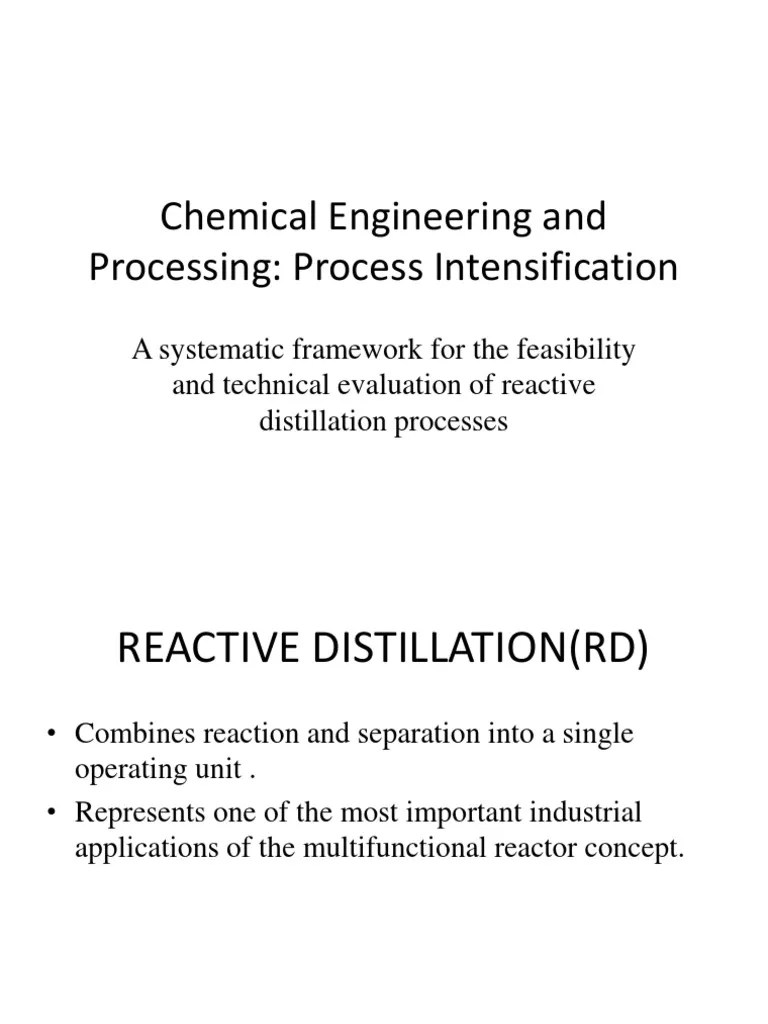 Reactive Distillation Case Studies PDF Distillation Catalysis