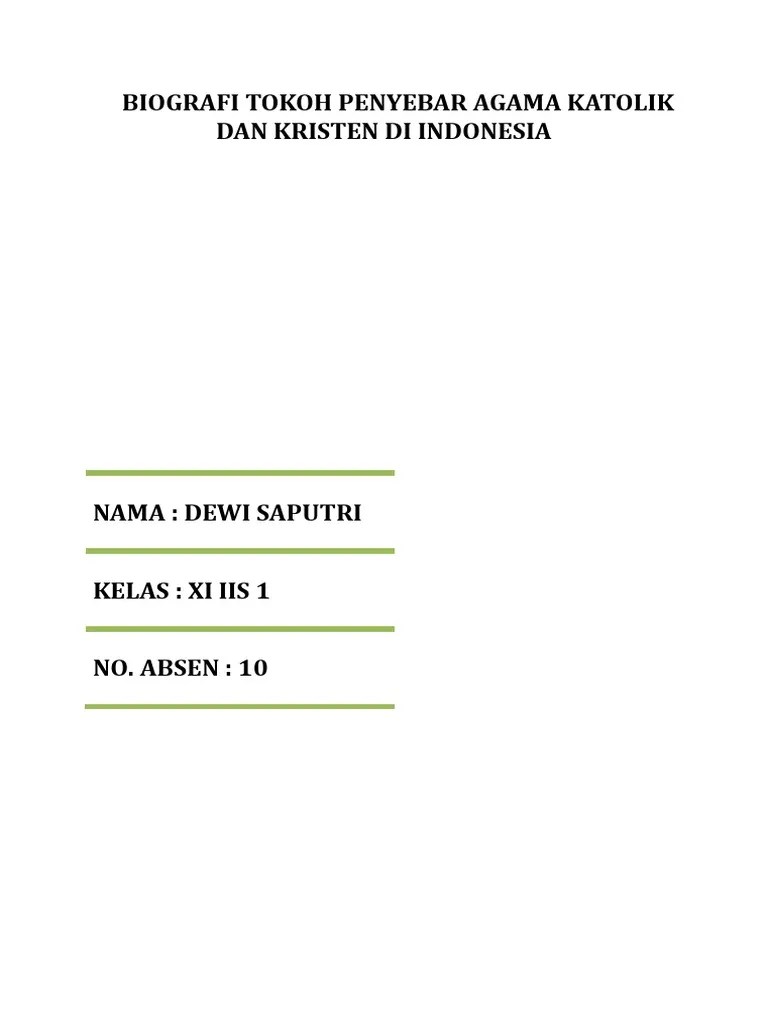 Biografi Tokoh Penyebar Agama Katolik Dan Kristen Di Indonesia | PDF
