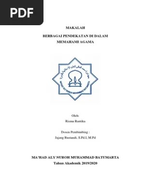 Makalah Berbagai Pendekatan Di Dalam Memahami Agama | PDF