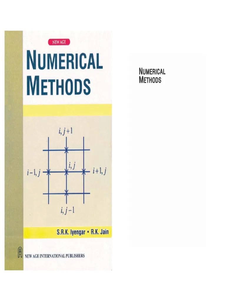 Numerical Methods SRK Iyenger Jain Rotated PDF Finite Difference Zero Of A Function