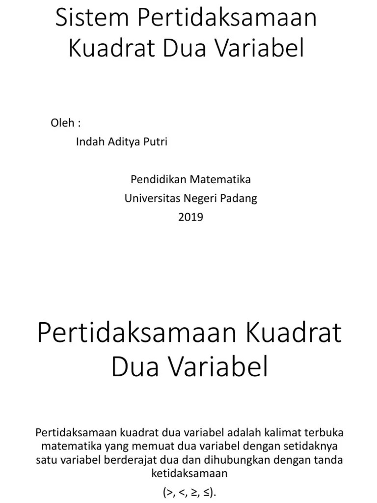 Pertidaksamaan