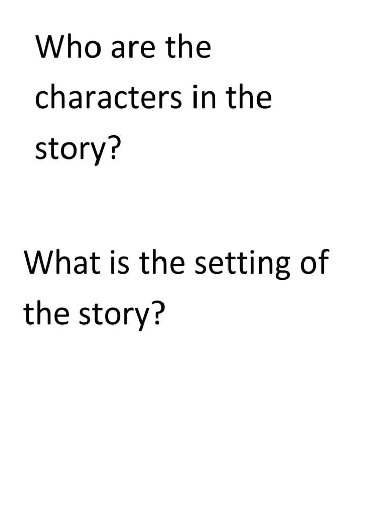 Who Are The Characters in The Story PDF