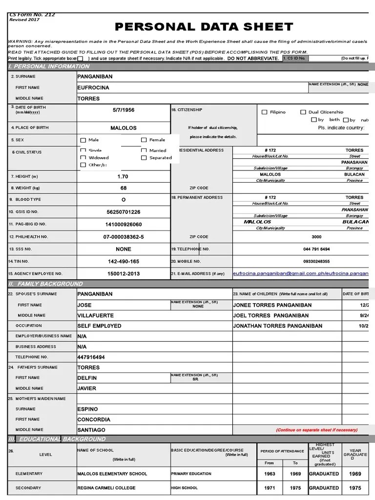 032117 CS Form No. 212 Revised Personal Data Sheet_new Crimes Crime