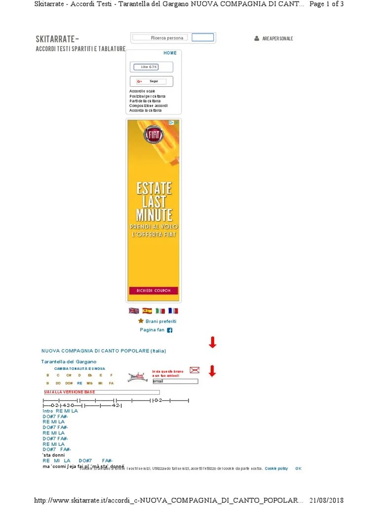 Tarantella Del Gargano | PDF