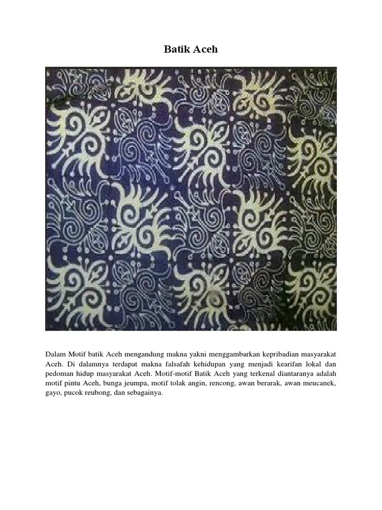 Jenis Batik Indonesia | PDF
