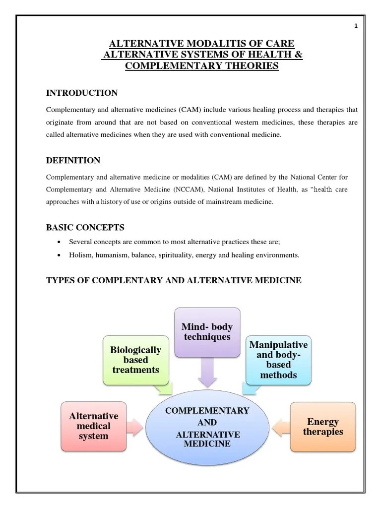 COMPLEMENTARY AND ALTERNATIVE THERAPY Alternative Medicine Ayurveda