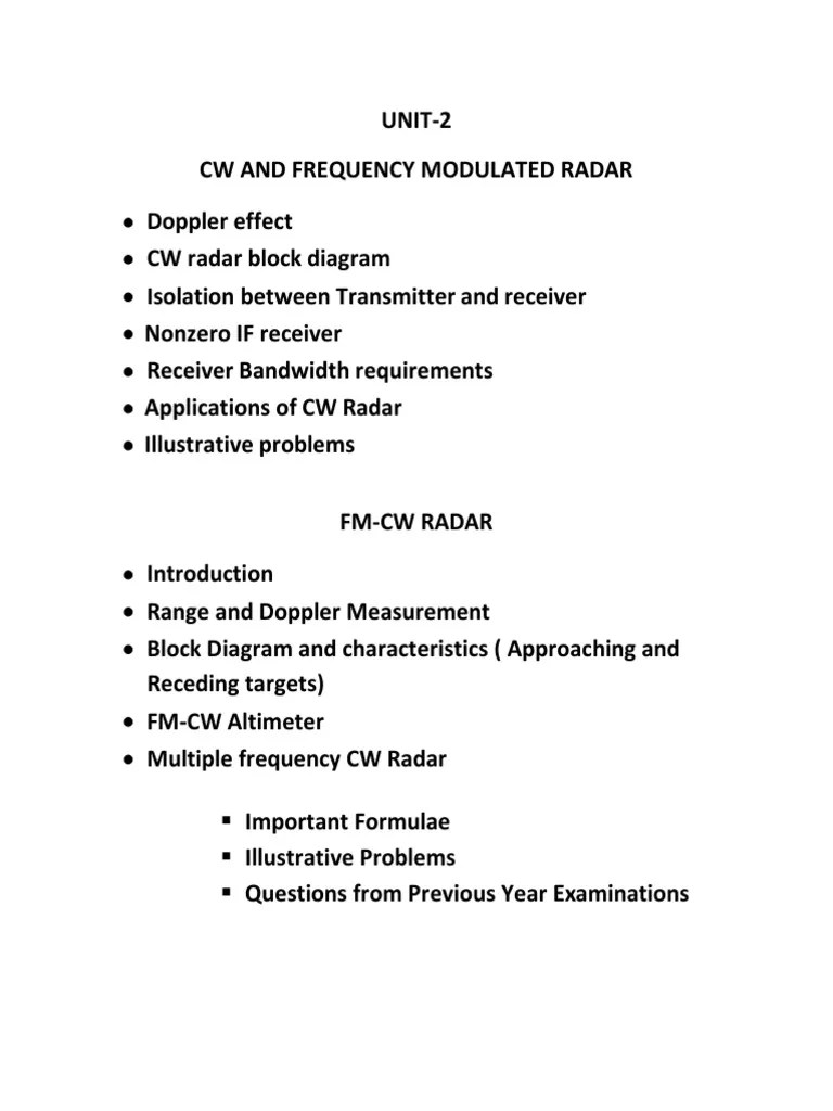 Extracted Pages From RADAR SYSTEMS Unit2 PDF Radar Doppler Effect