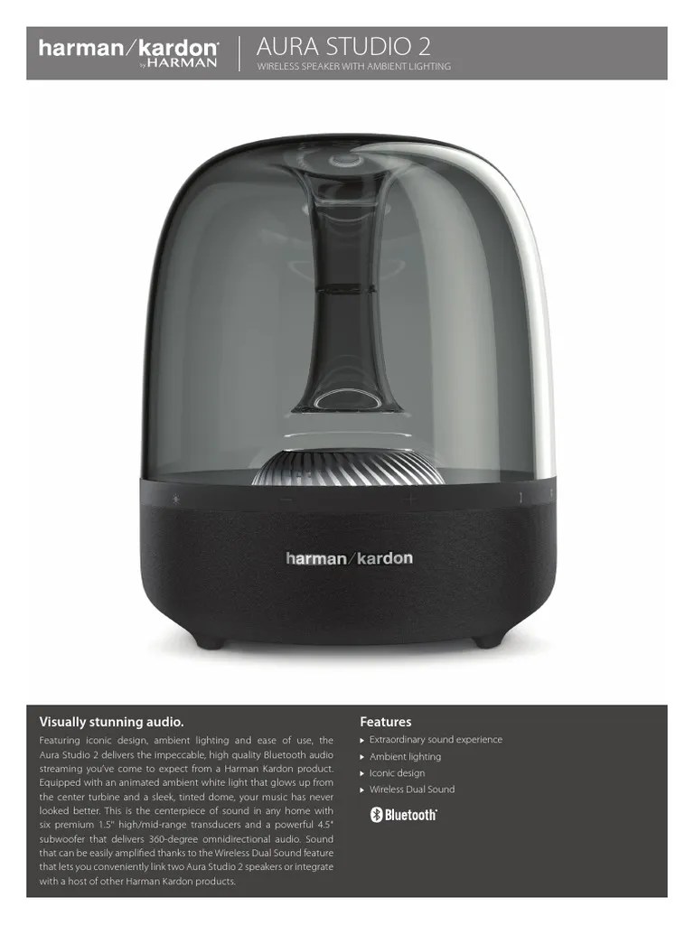 HK Aura Studio2 Spec Sheet (English) | Download Free PDF | Bluetooth