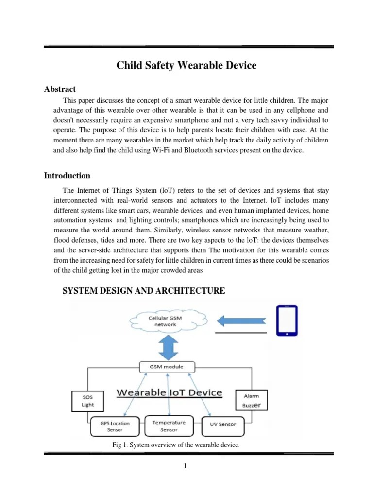 Child Safety Wearable Device Download Free PDF General Packet Radio