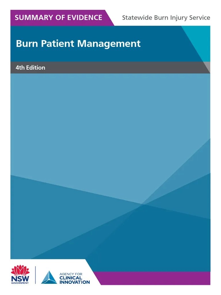 Burns Summary of Evidence PDF Burn Epidermis