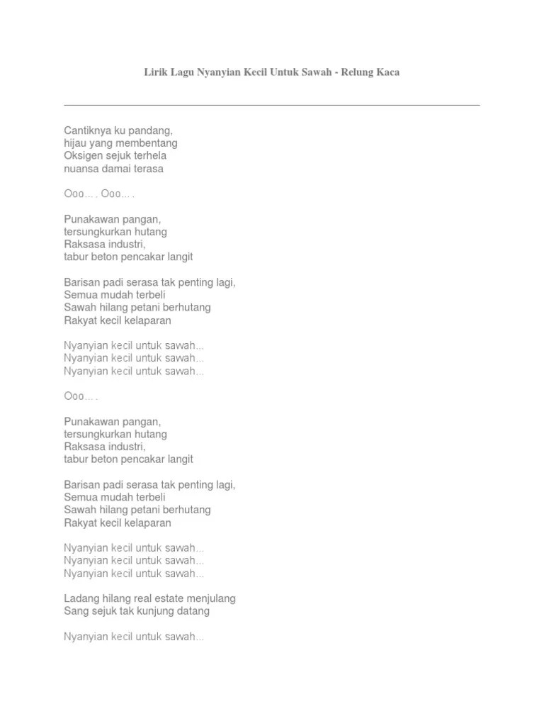 Lirik Lagu Anak Tiung – Mudah