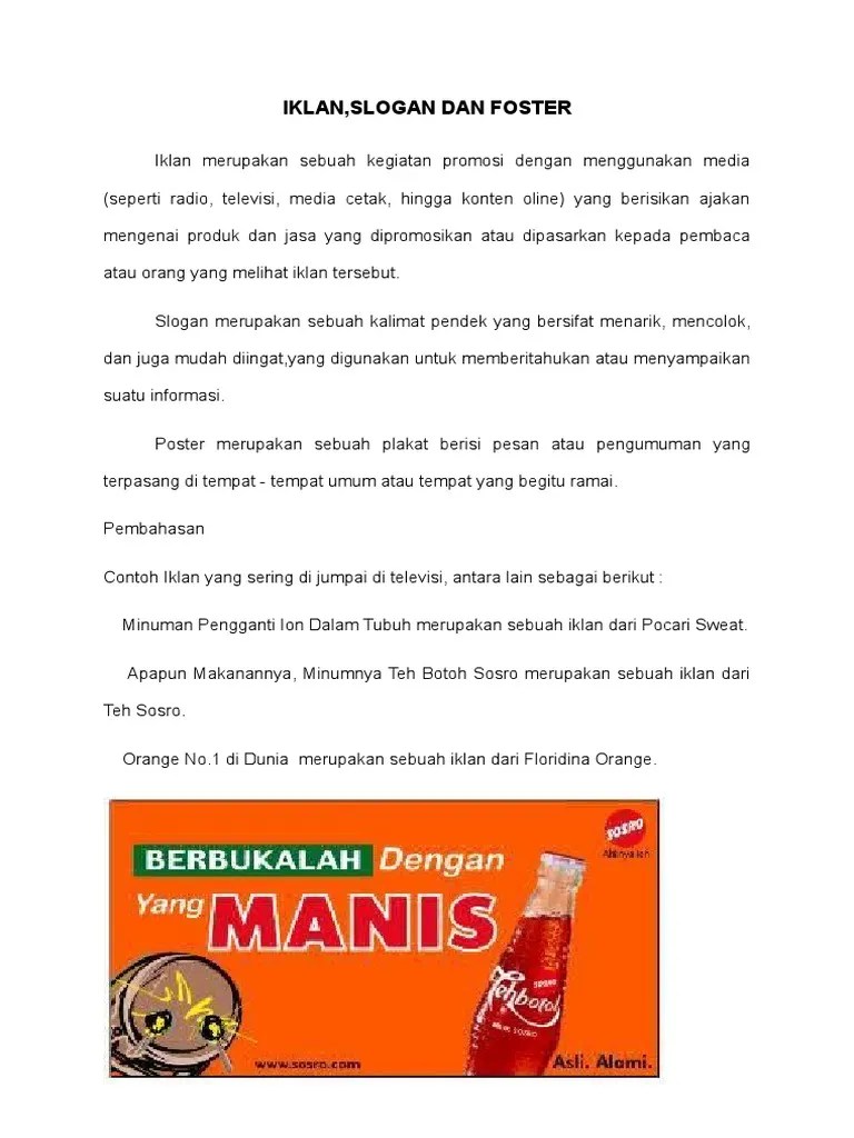 Iklan, Slogan, Foster | PDF