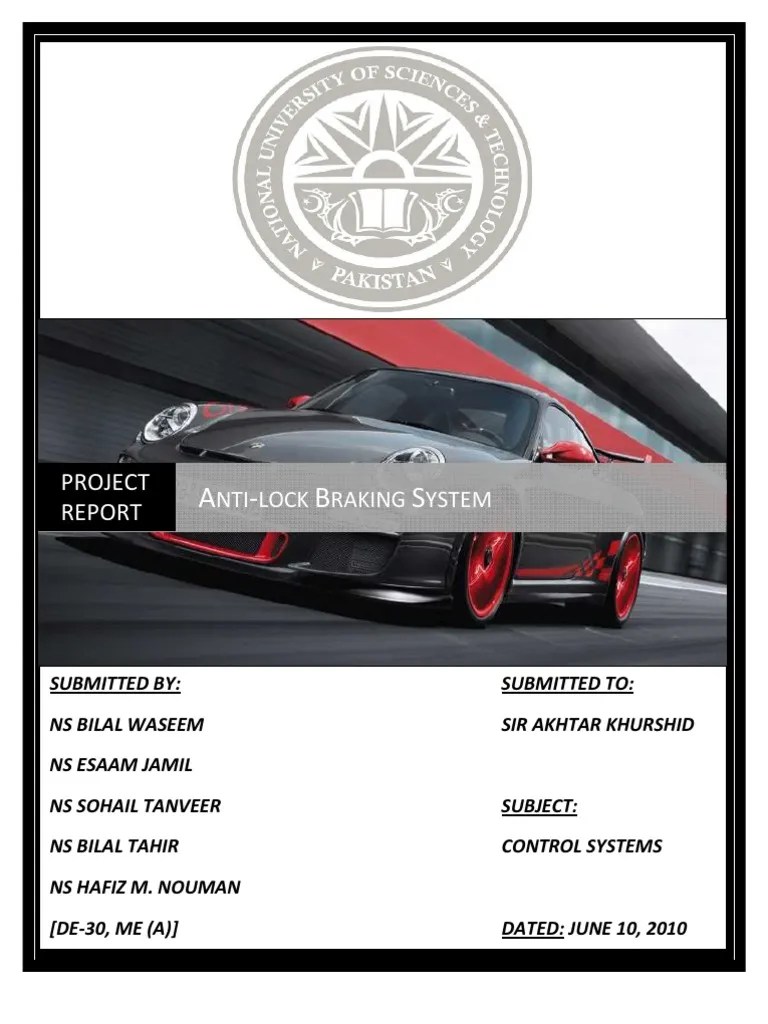 Anti Lock Braking System (ABS) of Cars Anti Lock Braking System