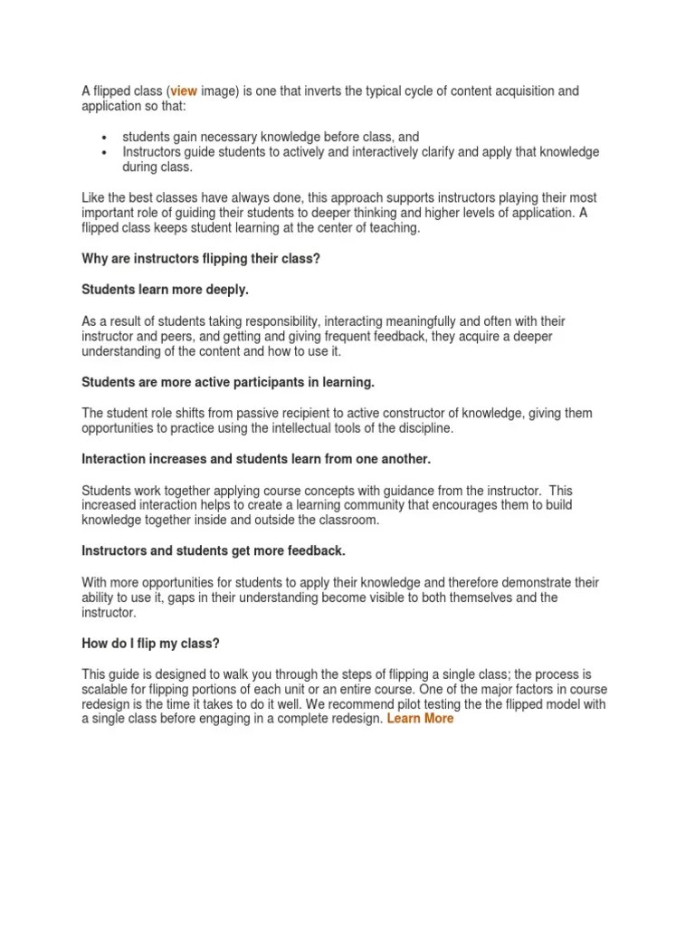 Why Flipped Classroom PDF
